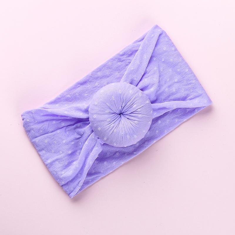 

1pcs Round Knot Polka Dot Nylon Headbands,Super Soft Elastic Stretchy Nylon Hairbands,Infant Toddler Girls Hair Accessories, Pink