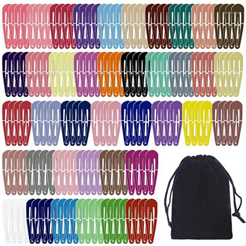 

80 Pieces Girls Snap Hair Clips Non-Slip Metal Barrettes With Storage Bag 2 Inch Children Fashion Candy Color Jewelry Hairpin1, As pic
