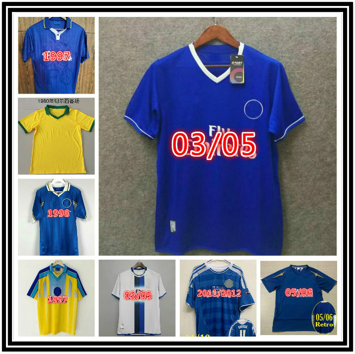 

1995 1997 Gullit ZOLA Wise Hughes retro soccer jersey 95 96 97 Peacock Spencer Di Matteo Leboeuf classic vintage football shirt, Grey
