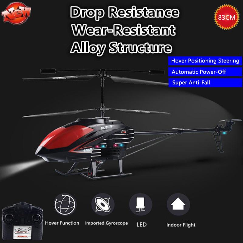 

Oversized Remote Control Helicopter 83CM RC Fixed-Point Suspension Steering Indoor Anti-Fall LED Lights Remote Control Drone Toy