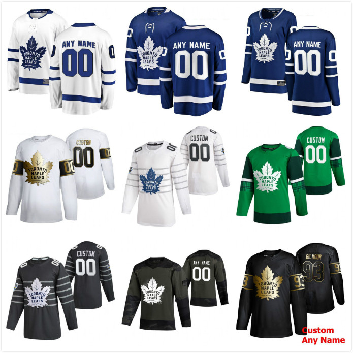 

2020 Toronto Maple Leafs St. Patrick's Day Hockey Jerseys 73 Kyle Clifford Jerseys Auston Matthews Mitchell Marner Tavares Custom Stitched, As pic