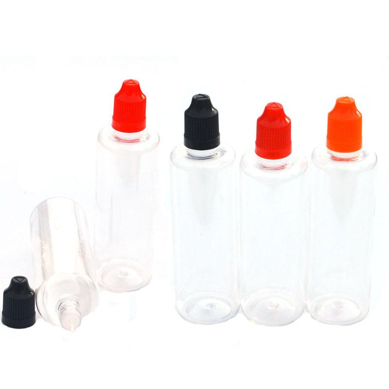 

5pcs 100ml Clear PET Empty Bottle Hard Plastic Dropper Bottles With Childproof Cap E Liquid Needle Vial