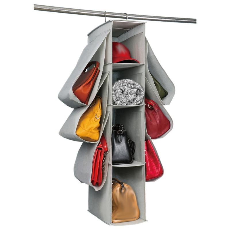 

Storage Organizer Handbag Organizer Homewares Nonwoven 10 Pockets Hanging Closet Storage Bag Closet Shelf, Multicolor