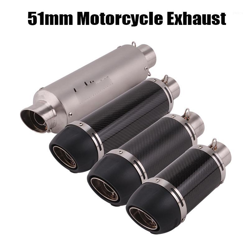 

Motorcycle Exhaust Pipe Muffler Carbon Fiber Escape Tip Tail Tube for Universal 51mm Dirt Bike ATV1