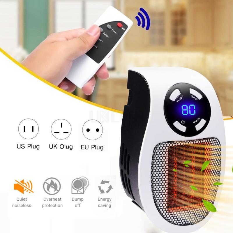 

Heater Electrics Hand Warmer Mini Warmer Air Blower Portable LCD Monitor Fan Hanging Heater With Remote Control For Home