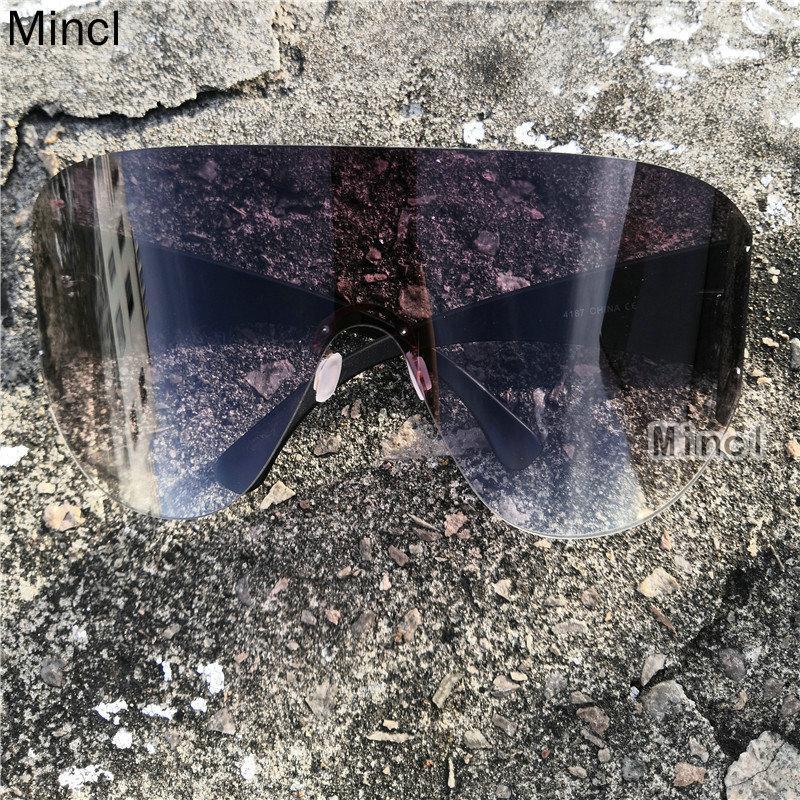 

2020 Oversized Shield Sunglasses Women Men Retro Rivet Gradient One Piece Windproof Mask Sun Glasses Flat Top Goggle FML1