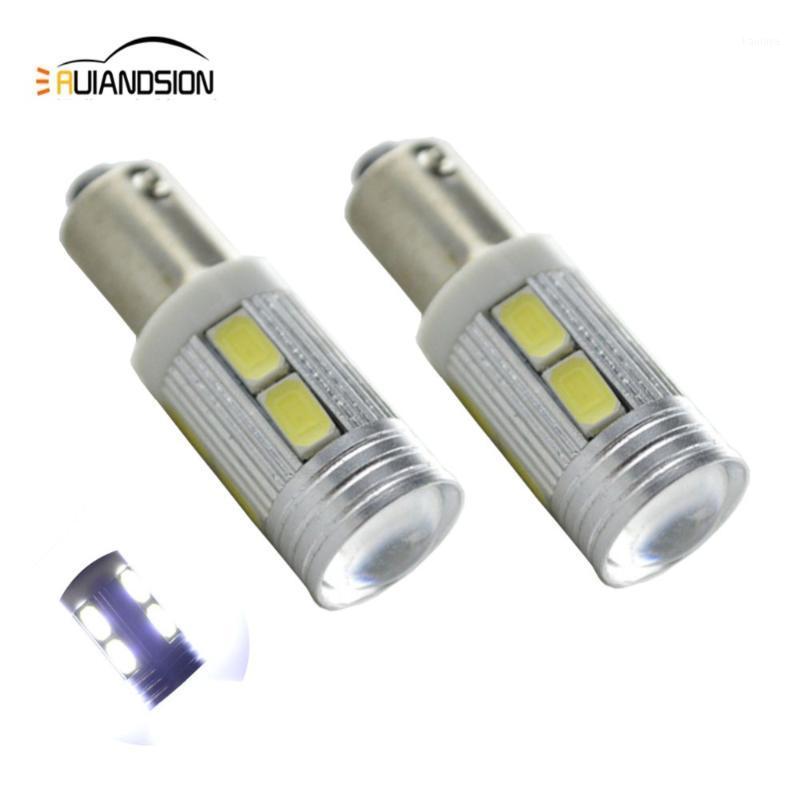 

2pcs White BA9S T4W BAX9S H6W BAY9S H21W 5630-10SMD LED Bulbs For Car Parking Light,Backup Reversing Brake Lights Bulb 12v1, As pic