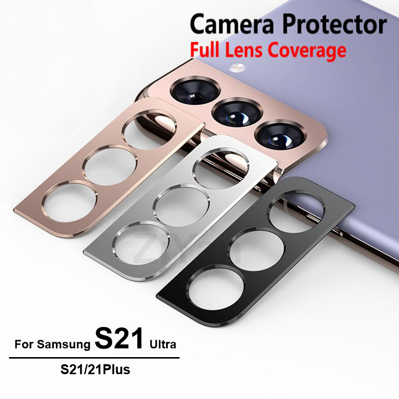 

For Galaxy S21 Ultra Camera Lens Protector Metal Ring Case Samsung S21Plus S20 Note 20 Ultra S20FE Rear Protective Cover