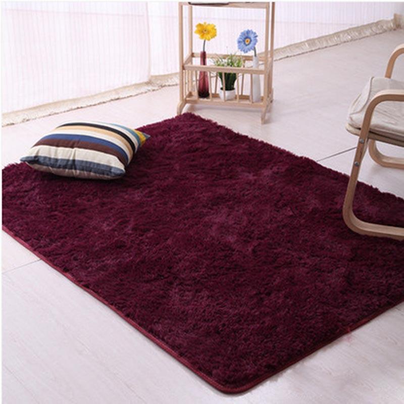 

European Home Warm Plush Floor Rugs fluffy Mats Soft Shaggy Carpet For Living Room Kids Room Faux Fur Area Rug, Red