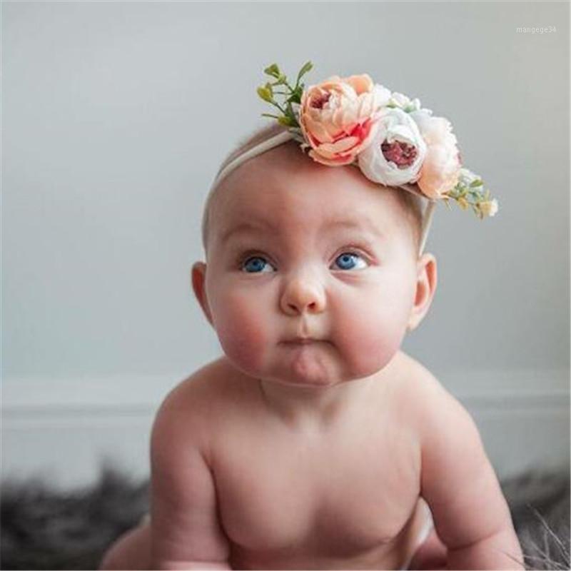

Child Camellia Wreath Headdress Party Hat EUROPE Style Headband Garland Baby Headwear Hair Accessories Baby Shower Decoration1