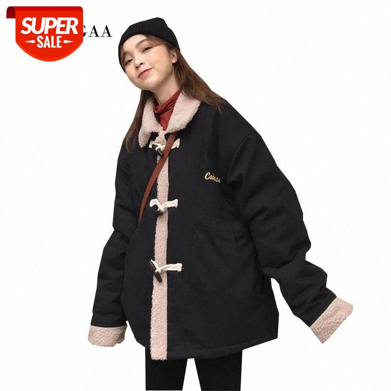 

Oversize Women Jacket Coats Warm Thick Cotton Female Jackets Turn-down Collar Coat Autumn Winter Woman Jacket Women Clothing #Eb3g, Black;brown