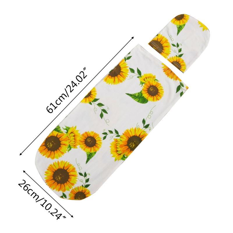 

Baby Newborn Printing Sleeping Bag with Hat Pure Cotton Swaddle Wrap Beanie Set R2JF