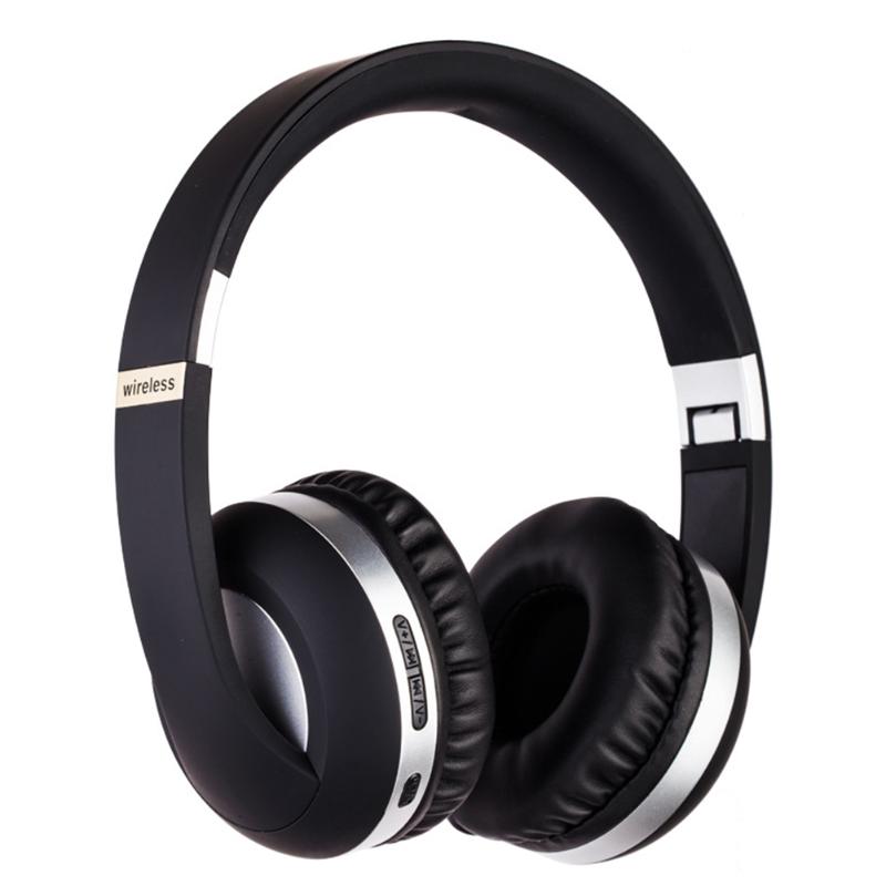 

Portable Plug Card Headset Fashion Soft Wireless With Microphone Folding Game Practical Noise Reduction Bluetooth FM Radio Bass, Blue