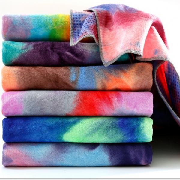 

Yoga Mat Cover Towel Blanket Non-Slip Pilates Fitness Travel Exercise Pad Machine Washable, Blue