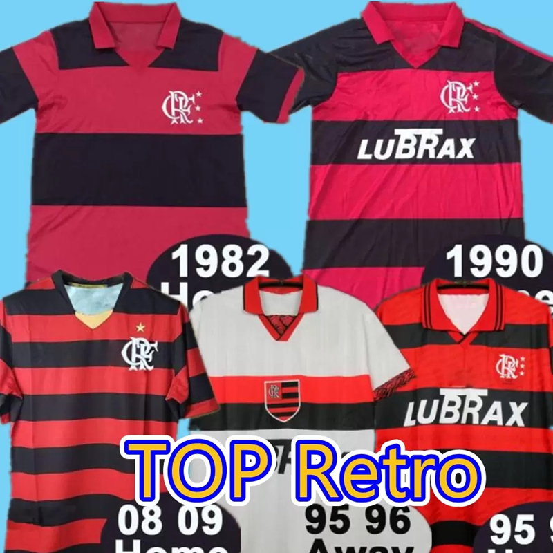 

08 09 Flamengo JOSIEL WILLIAMS KLEBERSON ADRIANO Mens RETRO Soccer Jerseys 1982 1988 1990 Home Football Shirt Short Sleeve Adult Uniforms, Black;yellow