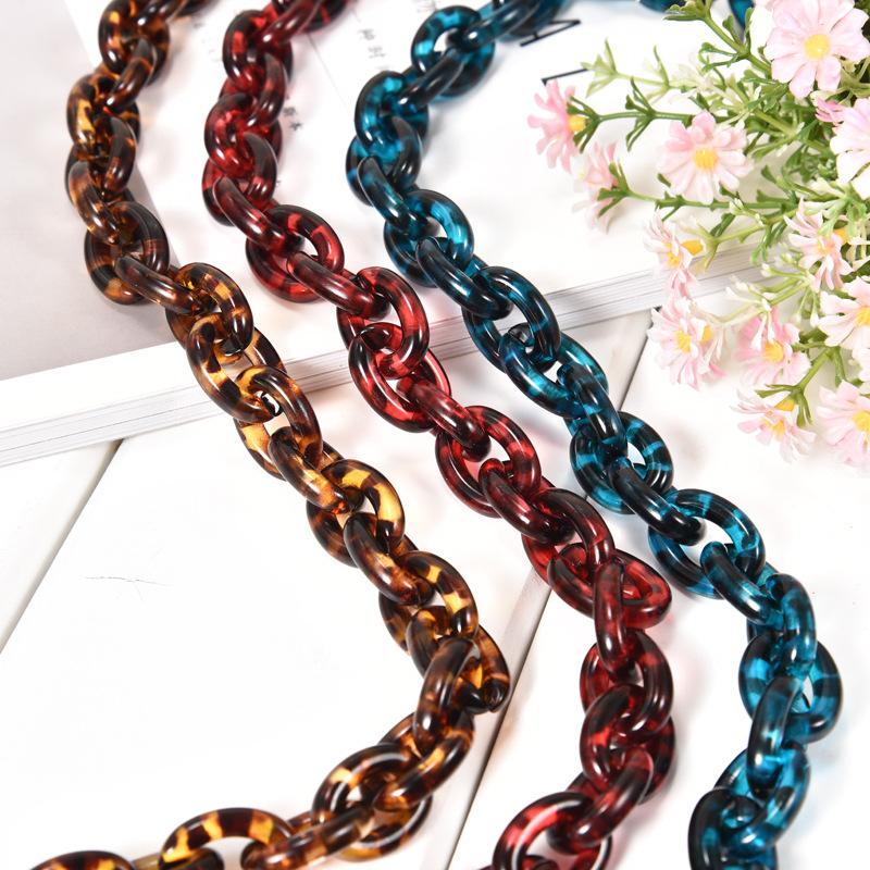 

60cm DIY Acrylic Resin Chain Bag Strap Handbag Plastic Strap Fashion Colorful Women Bag Accessories Shoulder
