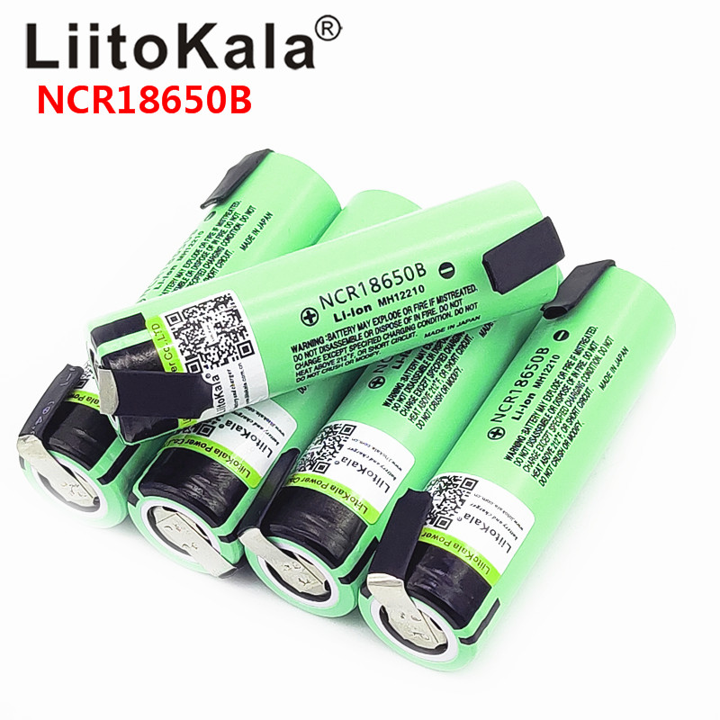 

Hot Liitokala 100% New Original NCR18650B 3.7 v 3400 mah 18650 Lithium Rechargeable Battery Welding Nickel Sheet batteries