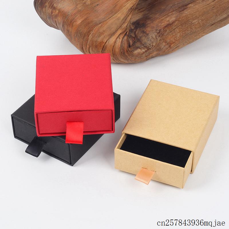 

100pcs Elegant Drawer Box With Sponge Packaging Drawer Box for Jewelry Display Earring Necklace Boxes