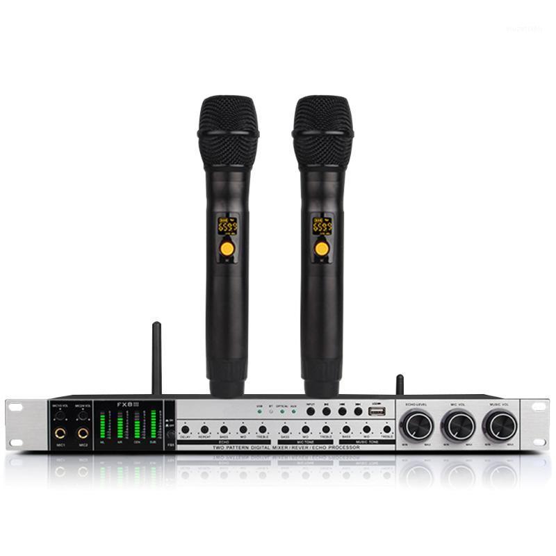

Professional wireless microphone family KTV microphone karaoke audio processor handheld with Bluetooth anti-howling1