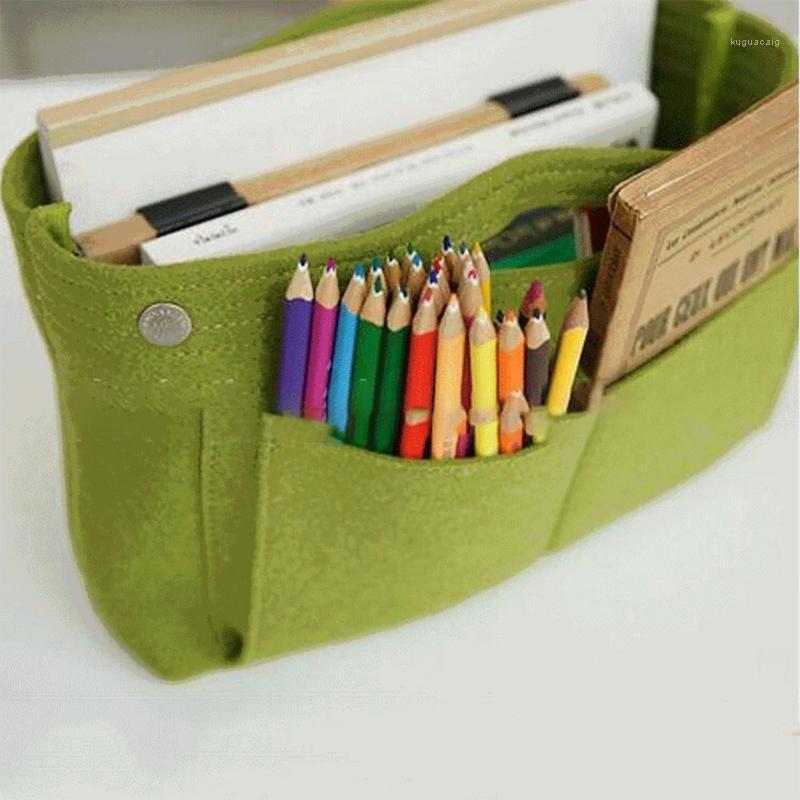 

Women Easy Storage Insert Bag Durable Felt Portable Foldabled Handbag Useful Bag MultiPocket Organizer1, Black