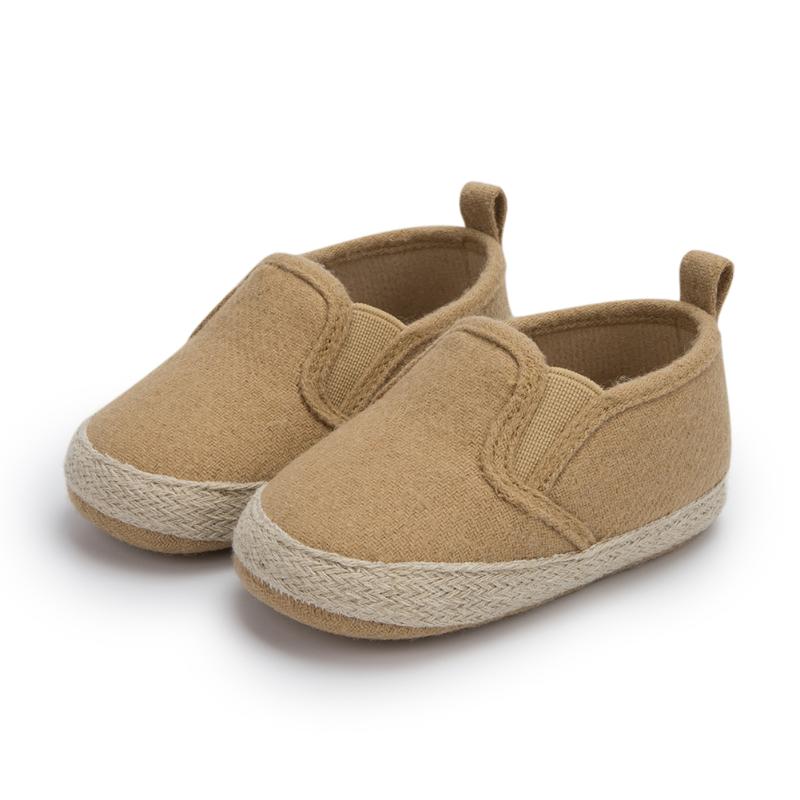 

First Walkers Infant Baby Soft Non-Slip Sole Shoes Born Boys Cozy Sneakers Slip-on Classic Solid Casual Crib 0-18M