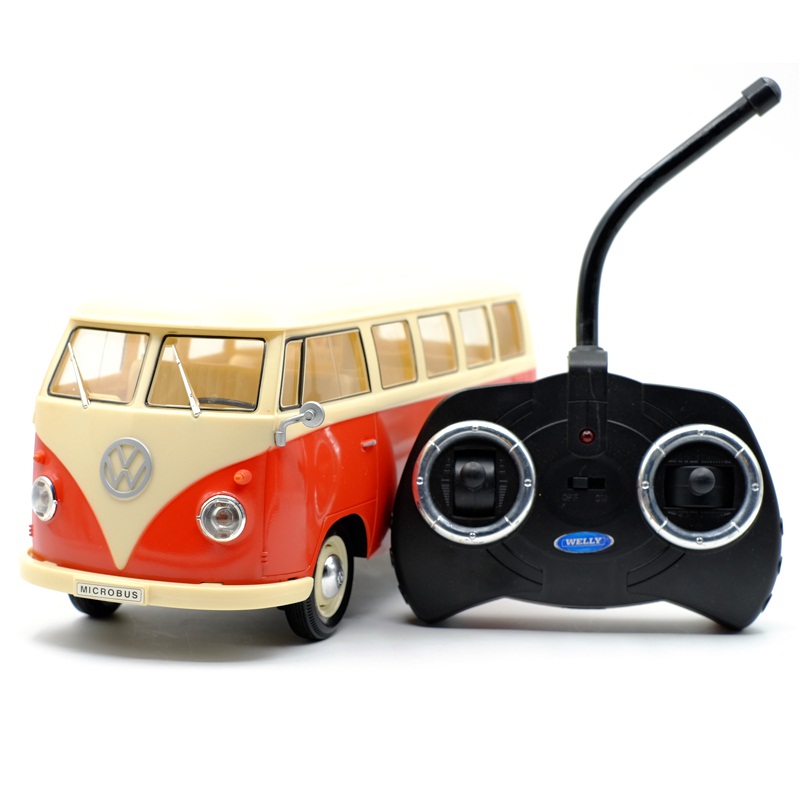 

High Simulation Exquisite Diecasts & Toy Vehicles: WELLY Remote Control Toys T1 Van Retro Classic Bus 1:16 Bus Model RC Cars