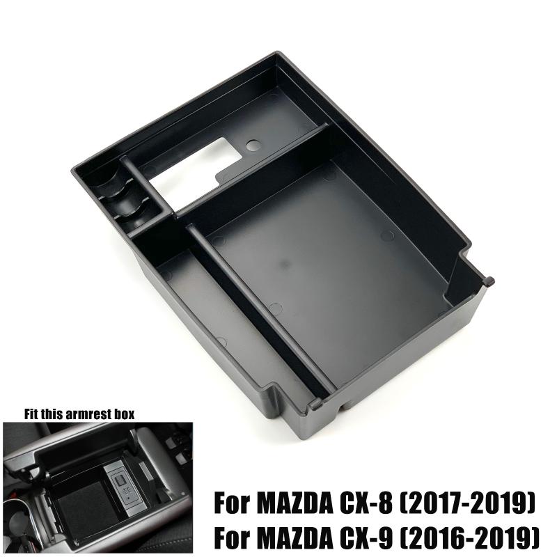 

For 3 6 AXELA ATENZA CX-5 CX5 CX-8 CX8 CX-9 CX9 Car Accessories Central Armrest Storage Box Console Tray Holder Case Pall