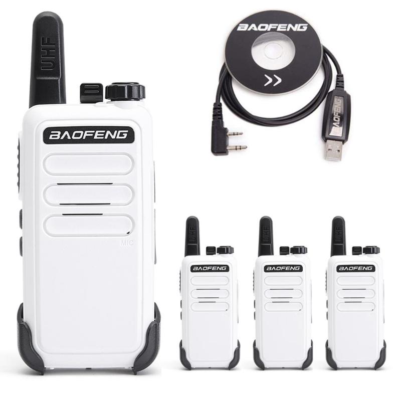 

4 PCS Baofeng BF-C9 Portable Mini Walkie Talkie VOX Charging USB bf-888s Two Way Radio Station Hotel With Usb Programming Cable
