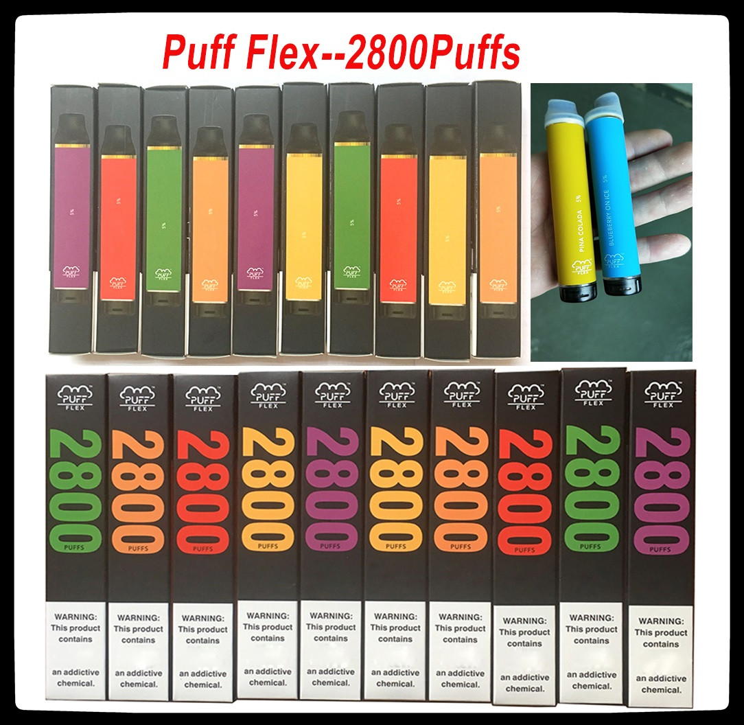

Puff Flex Bar 2800 puffs Disposable E-cigarettes vape kits 1500mah battery VS Flow XXL Plus Bars