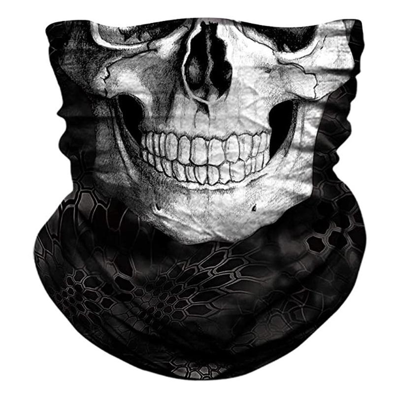 

2020 Cycling Outdoor Skull Seamless Balaclava Magic Scarf Men Women Sun Protection Bandana Neck Gaiters Riding Camping Scarf