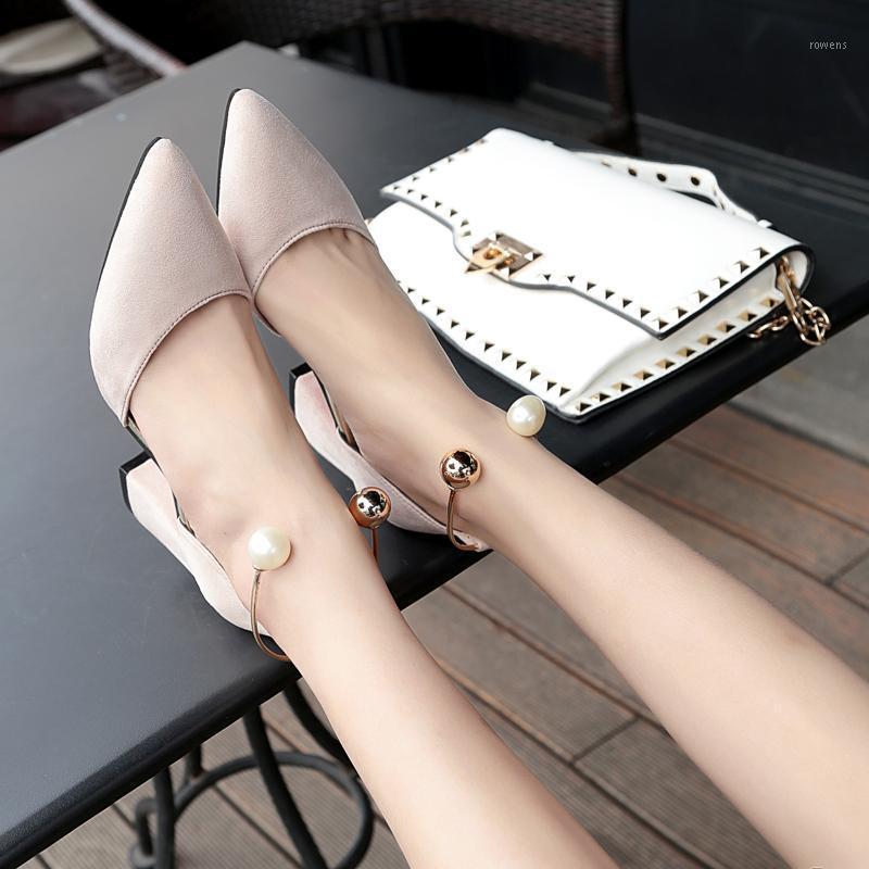 

2020 Sexy Pearl Decoration Female Shoes Mujer Zapatos Mujer Pumps HOT Sexy Concise Elegant High-heeled Pointed Sandals U14-881, Beige