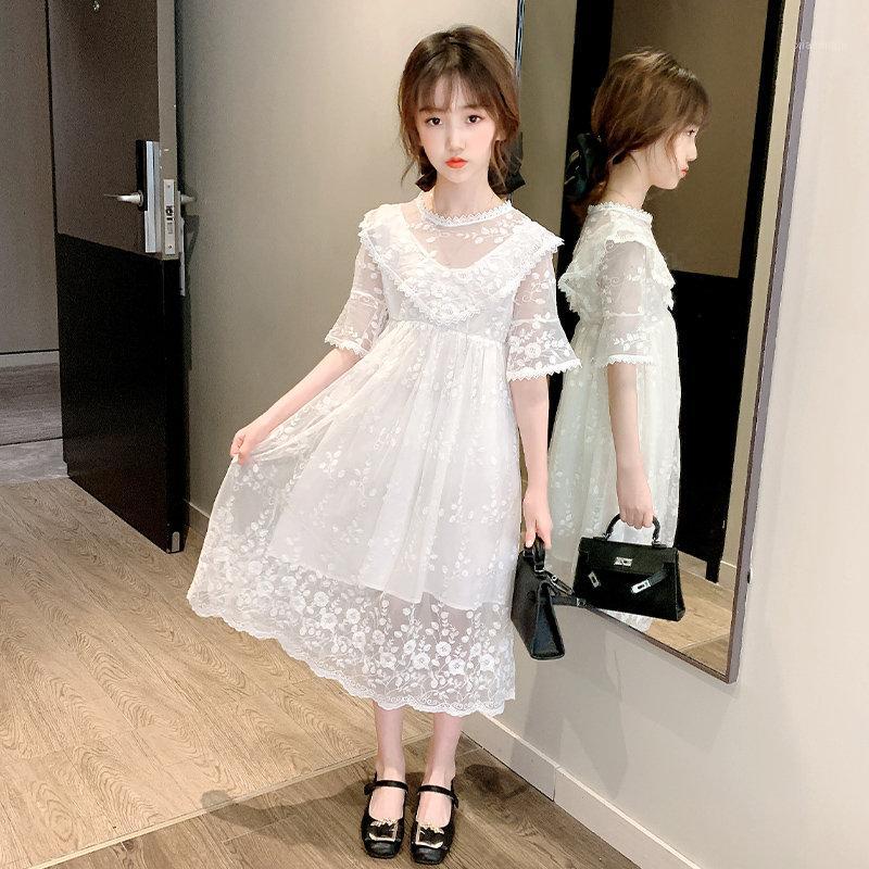 

Children's Evening Dress White Summer Elegant Princess Girls Long Dress Clothing New Style Lace Beautiful Costume for Girl1