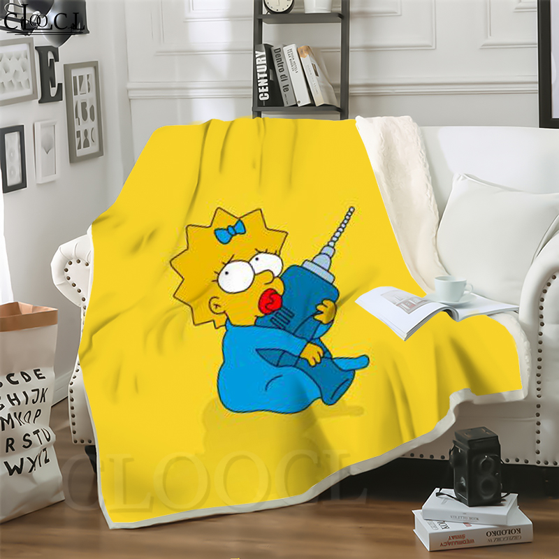 

CLOOCL Cartoons The Simpsons 3D Print Street Style Air Conditioning Blanket Sofa Teens Bedding Throw Blankets Plush Quilt