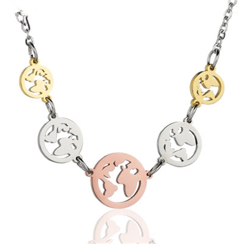 

New Simple Korean Style Pendant Necklace Women&Girl Stainless Steel Necklace BOHO Jewelry Rose Gold Boyfriend Gift1