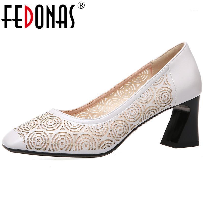 

FEDONAS Fashion Patent Leather Pointed Toe Women'S Shoes 2020 Summer Thick Heels Pumps Summer Office Lady Casual Shoes Woman1, Black