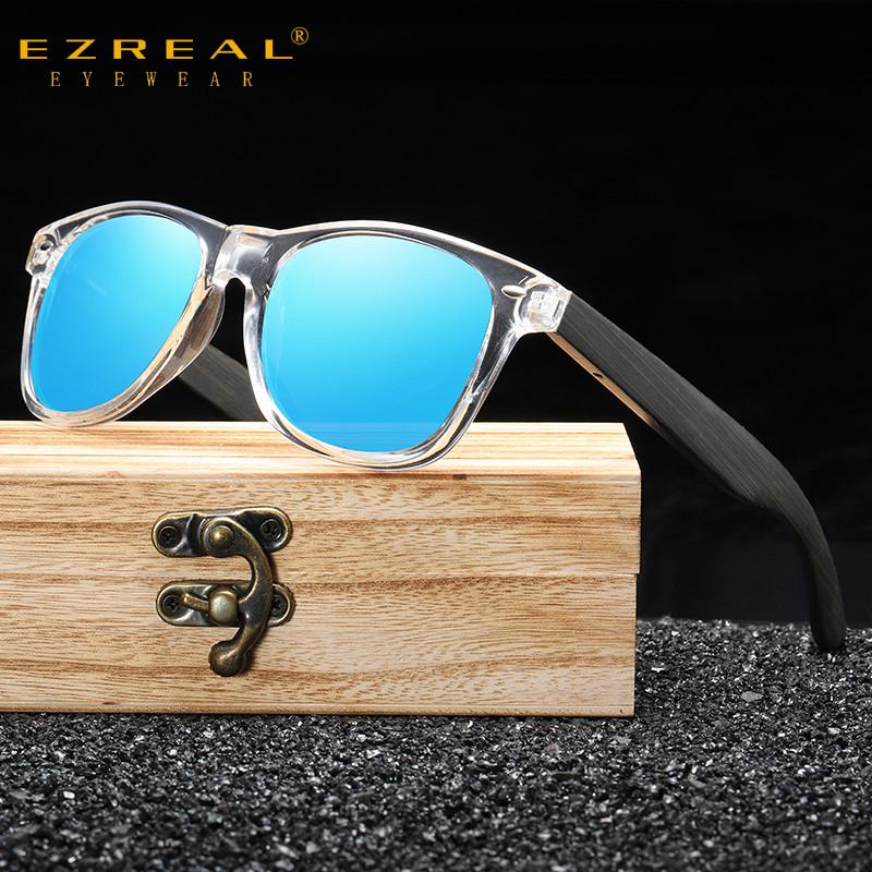 

Sunglasses EZREAL Bamboo Men Women Travel Wooden Fashion Brand Male Female With Box
