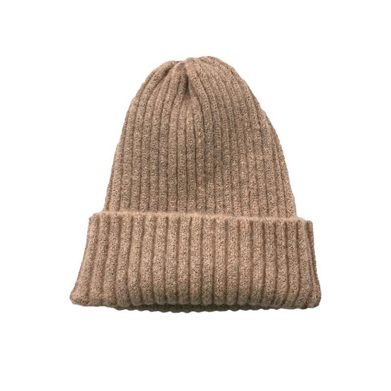 

Beanie/Skull Caps Women Casual Ear Protection Cap Solid Color Knitted Wool Korean Version Of Wild Ladies Warm Soft And Simple Winter Hat, Yellow