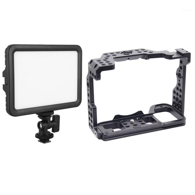 

1Pcs Led 5600K Dual-Color Photography Fill Light & 1Pcs Aluminum Alloy Camera Cage Video Stabilizer Mount for A7R41