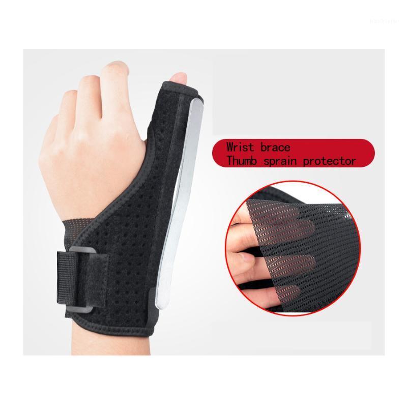 

1 PCS Elastic Thumb Brace Wristband Spring Steel Wrap Hand Palm Sports Wrist Brace Right/Left Hand Support Corrector Bandage1, Right hand
