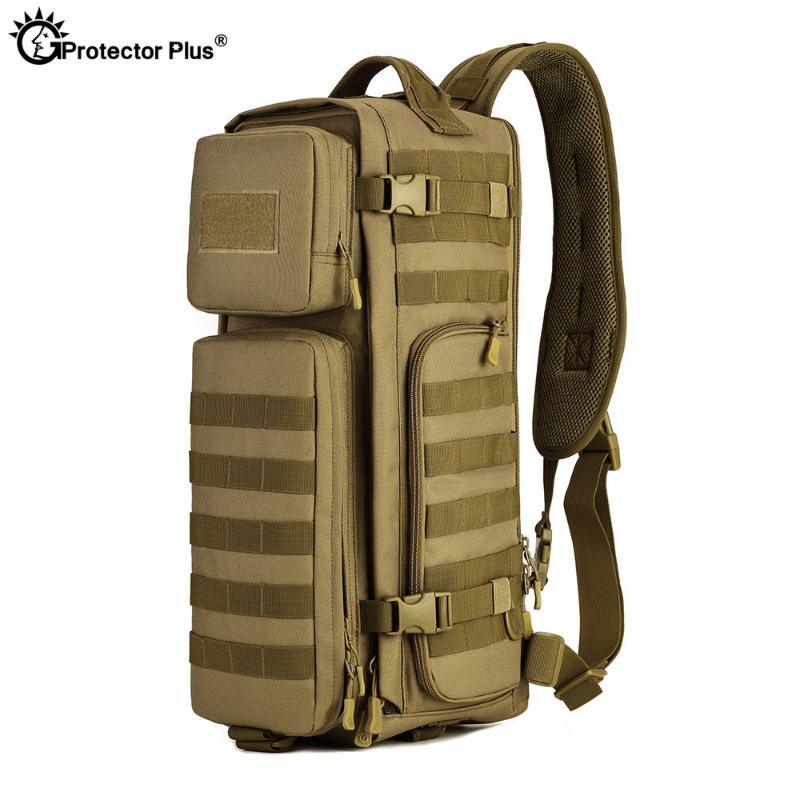 

PROTECTOR PLUS Tactical Fan Airborne Bag Outdoor Multi-function Large Shoulder Backpack Durable Hiking Assault bag, Cb