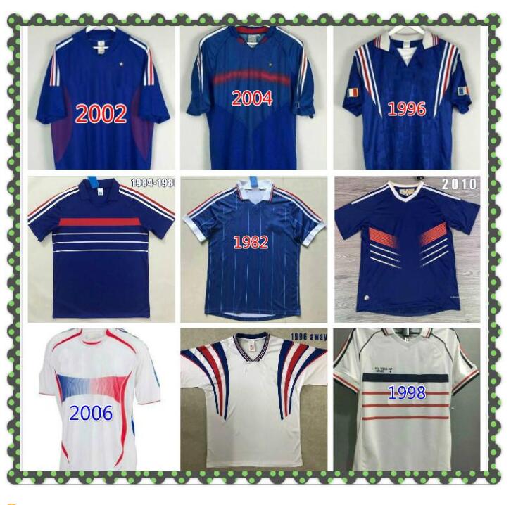 

Retro ZIDANE Soccer Jersey 1984 86 1996 1998 2000 2002 2004 2006 French HENRY VIEIRA ANELKA football shirt TREZEGUET ancient maillot, Orange