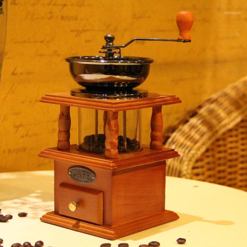 

Manual Coffee Grinder Bean Spice Nut Salt Pepper Burr Hand Coffee Maker Burr Corn Mill Grinders Hand-crank Roller Tools1