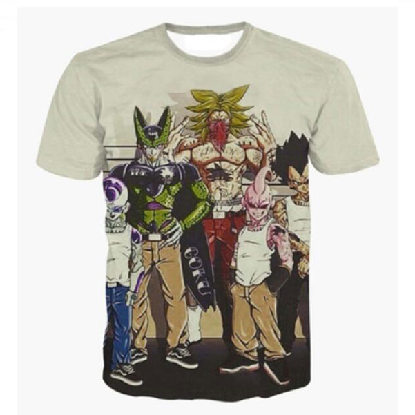 

New Arrive Anime Super Saiyan shirts Anime Vegeta 3D t shirt Women Men Summer Casual tees, White;black