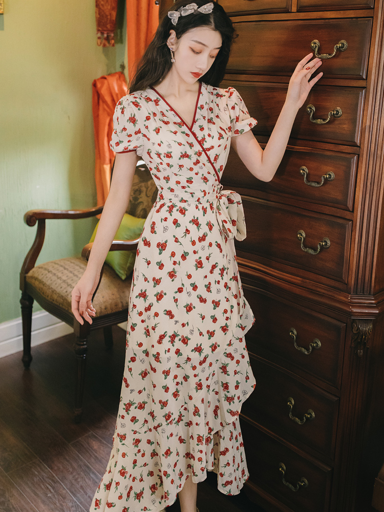 

2021 Women Will See Stripes with Cleavage v Stamped Ankle Length Long Short Trim and Enlargement Woman Party Night Dress Y9c5, Blue