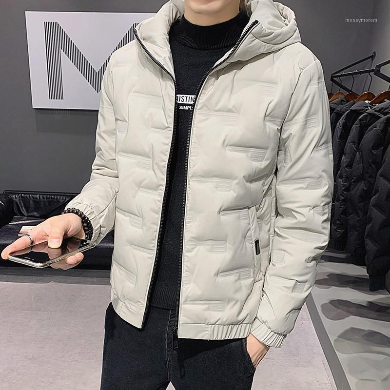 

men's winter warm cotton padded jacket jacket fashionable hooded versatile lightweight down men's down wholesale1, Black