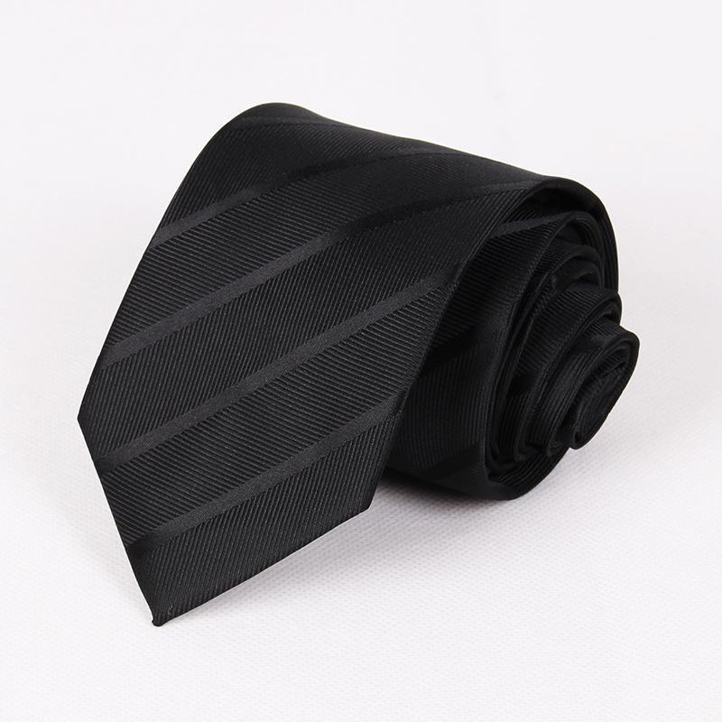

Linbaiway Classic Business Neck Ties for Men Polyester Black Necktie Suits Skinny Long Tie Men Necktie Gravatas Custom Logo1
