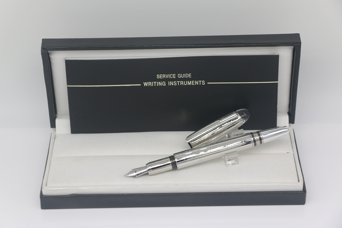 Classi Metal silver grid body Fountain pen with series number school&office stationery writing pen