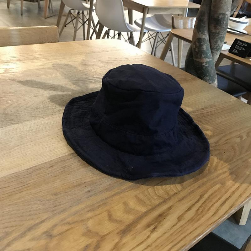 

New Fisherman Hat Dark Wind Men and Women Big Brim Sunshade Fisherman Bucket Hat Star Celebrity Inspired1, Black