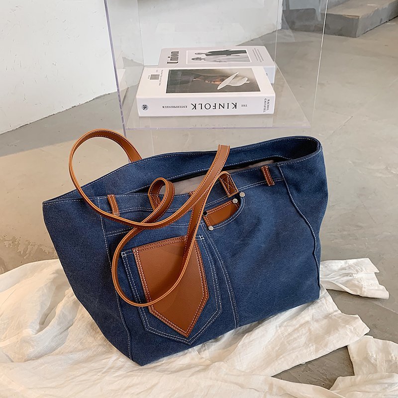 

HBP Fashion Handbags Women Bags Vintage Casual Large Capacity Tote Bag Designer Female Canvas Shoulder Bag Sac A Main Women Handbags, Beige