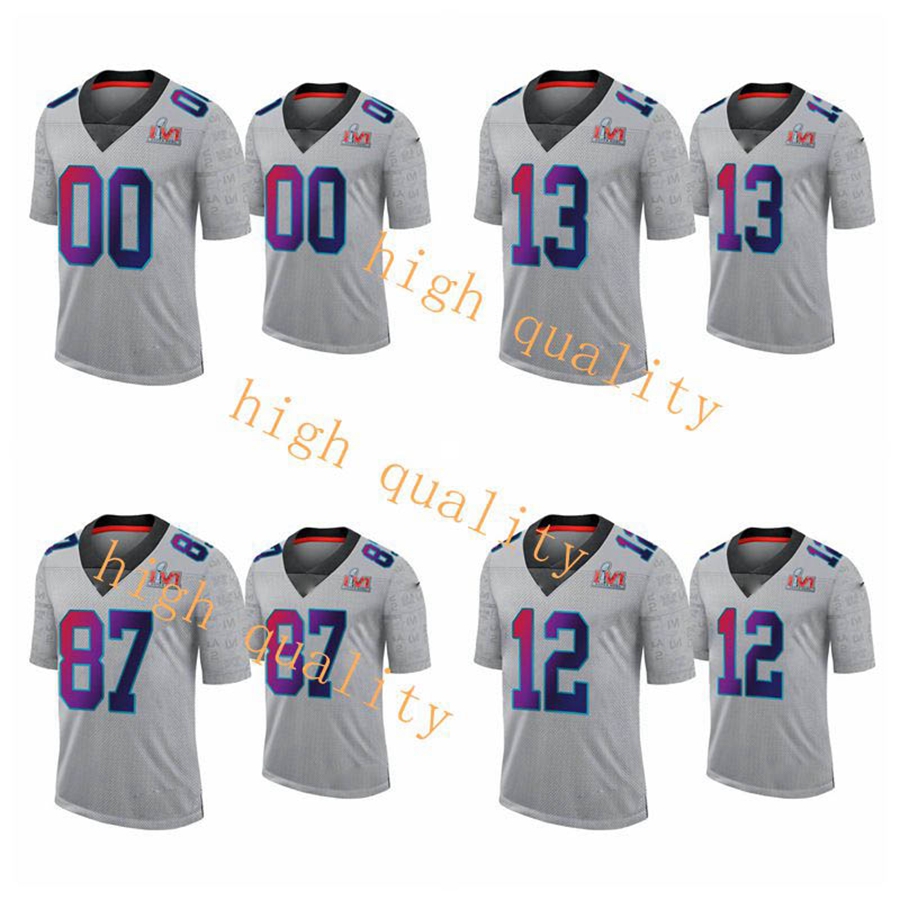 

Tampa''Bay''Buccaneers''Men Tom Brady Rob Gronkowski Mike Evans 2022 Custom Gray Super football Bowl LVI Limited Jersey